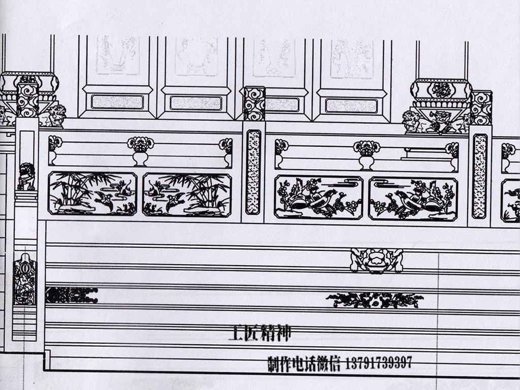 石欄桿cad尺寸設(shè)計(jì)圖